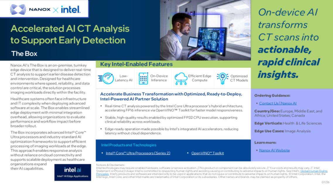 Accelerated AI CT Analysis to Support Early Detection