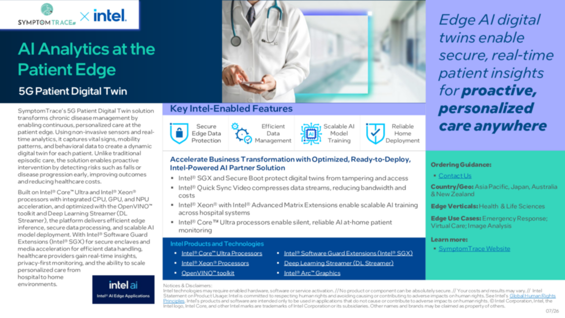 AI Analytics at the Patient Edge...