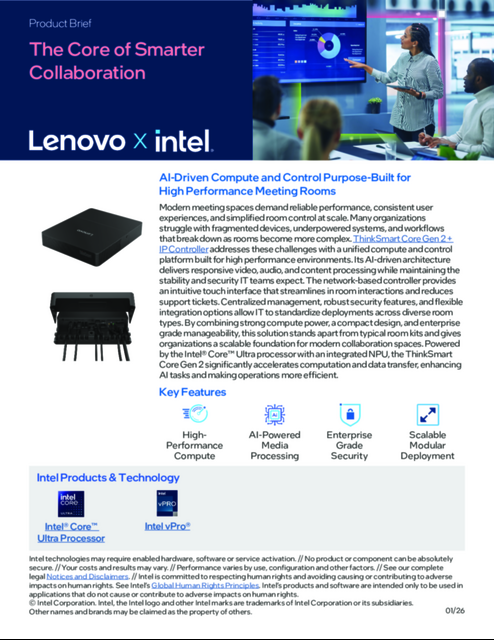 AI-Driven Compute and Control Purpose-Built for High Performance Meeting Rooms...