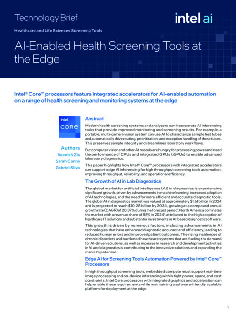 AI-Enabled Health Screening Tools at the Edge