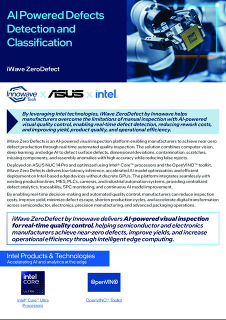 AI Powered Defects Detection and Classification