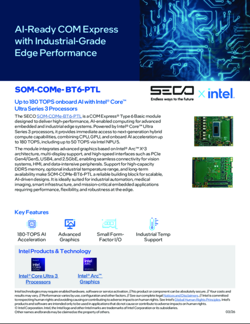 AI-Ready COM Express with Industrial-Grade Edge Performance