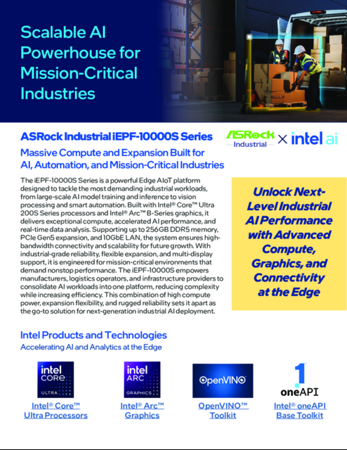 ASRock Industrial iEPF-10000S Series - Massive Compute and Expansion Built for AI, Automation, and Mission-Critical Industries ASRock Industrial iEPF-10000S Series - Massive Compute and Expansion Built for AI, Automation, and Mission-Critical Industries