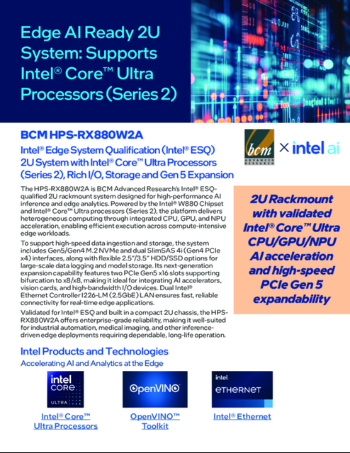 BCM HPS-RX880W2A: Edge AI Ready 2U System...