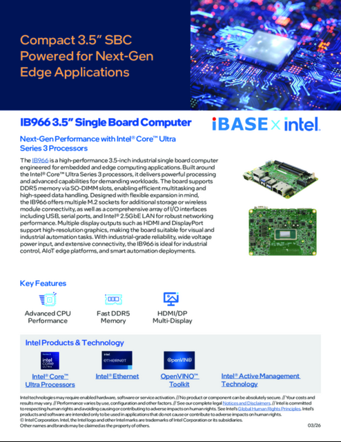 Compact 3.5” SBC Powered for Next-Gen Edge Applications... 
