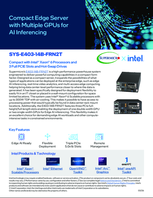 Compact Edge Server with Multiple GPUs for AI Inferencing... 