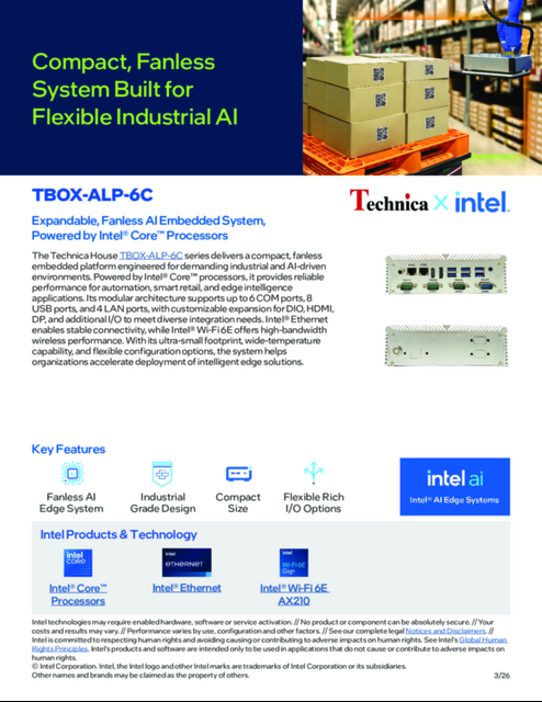 Compact, Fanless System Built for Flexible Industrial AI... 
