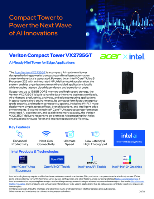 Compact Tower to Power the Next Wave of AI Innovations