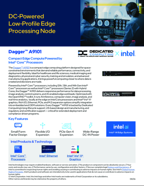 DC-Powered Low-Profile Edge Processing Node... 