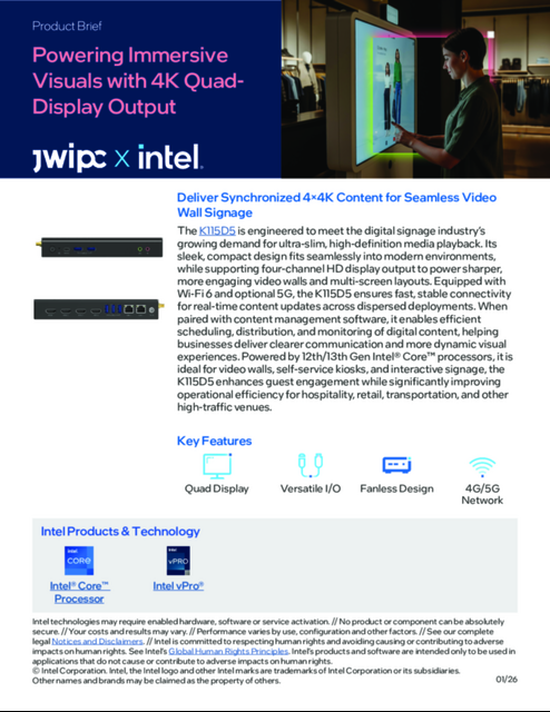 Deliver Synchronized 4×4K Content for Seamless Video Wall Signage...
