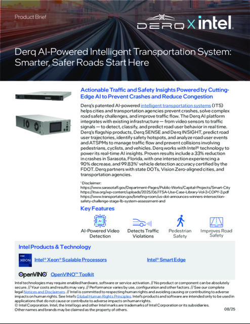 Derq AI-Powered Intelligent Transportation System: Smarter, Safer Roads Start Here