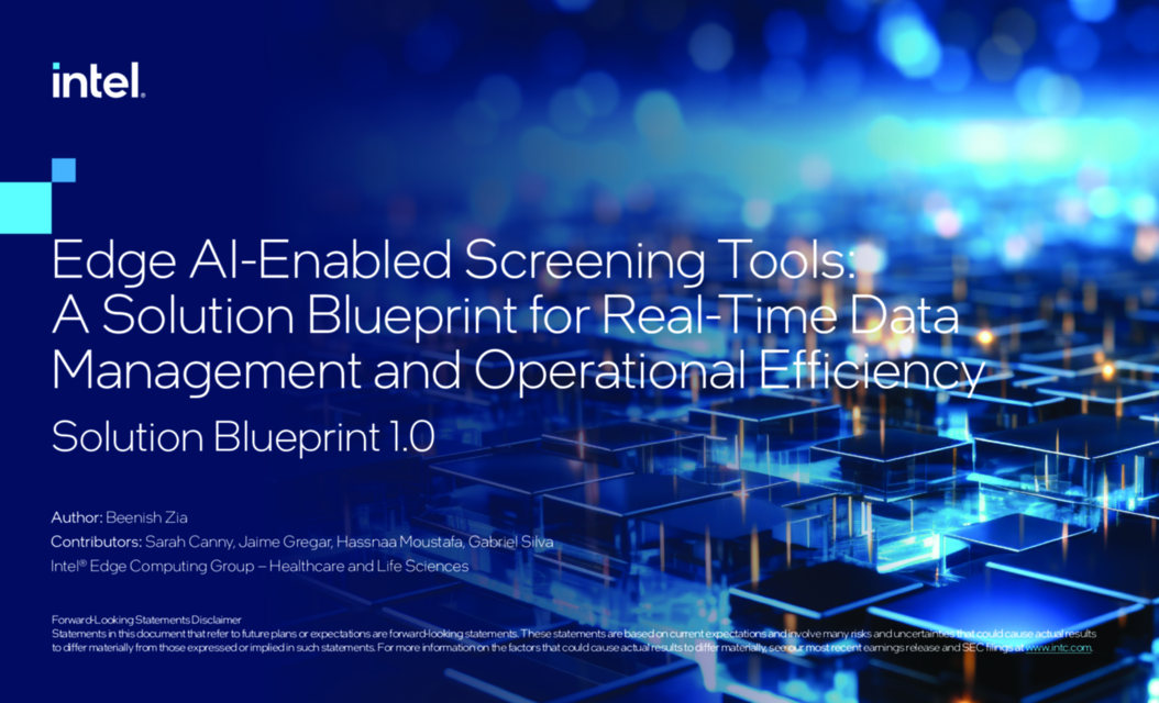 Edge AI-Enabled Screening Tools: A Solution Blueprint for Real-Time Data Management and Operational Efficiency