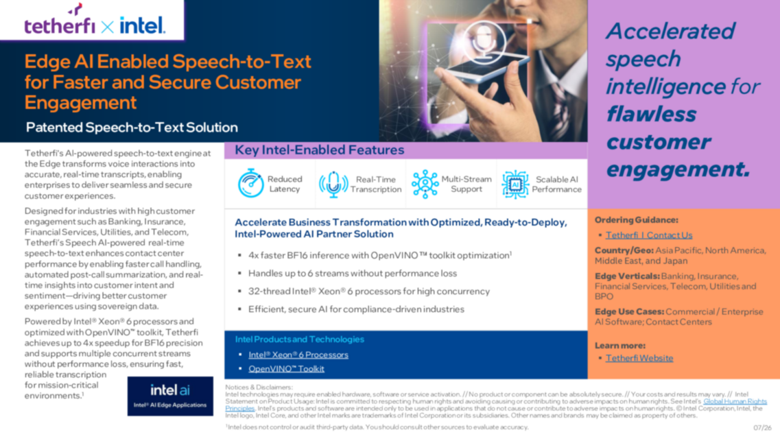 Edge AI Enabled Speech-to-Text for Faster and Secure Customer Engagement... 