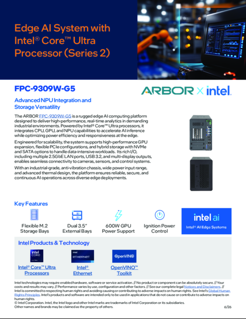 Edge AI System with Intel® Core™ Ultra Processor (Series 2)