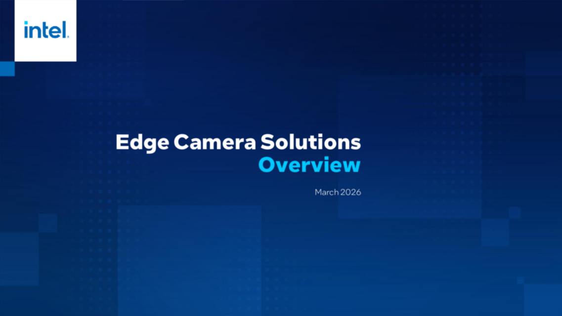 Edge Camera Solutions Overview