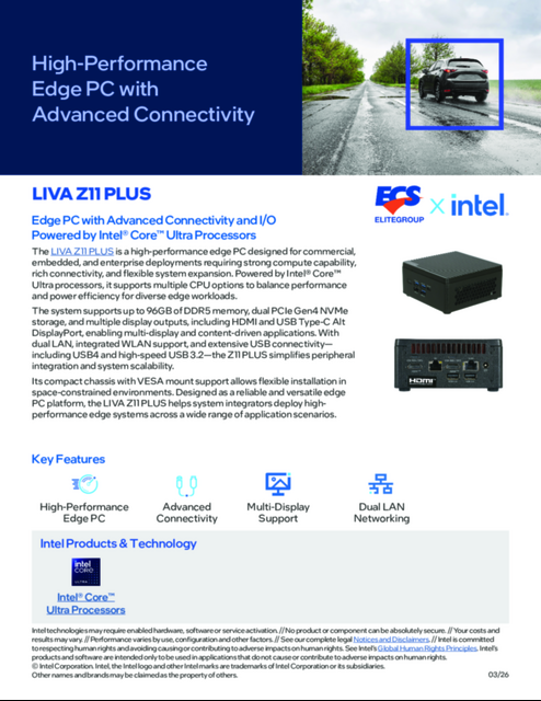 Edge PC with Advanced Connectivity and I/O Powered by Intel® Core ...