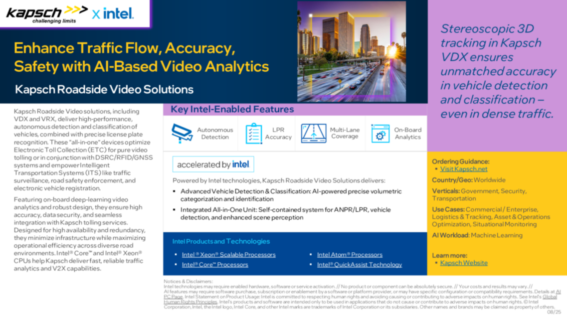 Enhance Traffic Flow, Accuracy, Safety with AI-Based Video Analytics