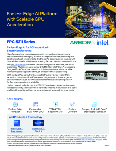 Fanless Edge AI Platform with Scalable GPU Acceleration