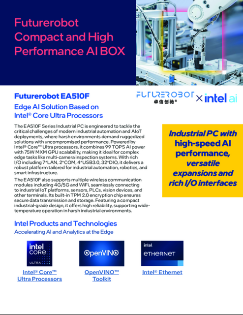 Futurerobot EA510F Edge AI Solution Based on Intel® Core Ultra Processors... 