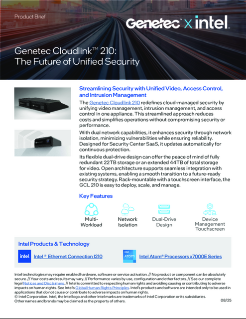 Genetec CloudlinkTM 210: The Future of Unified Security