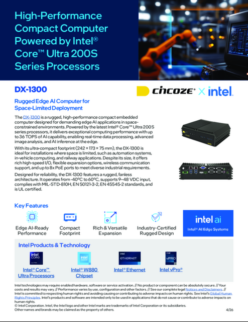 High-Performance Compact Computer Powered by Intel® Core™ Ultra 200S Series Processors...