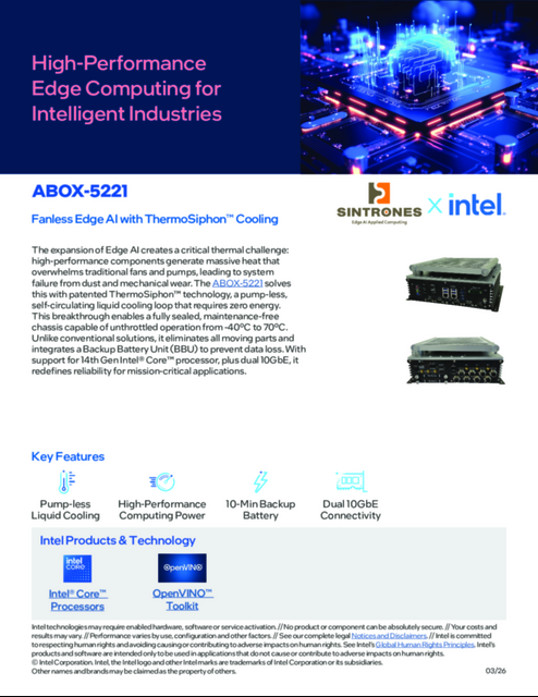 High-Performance Edge Computing for Intelligent Industries