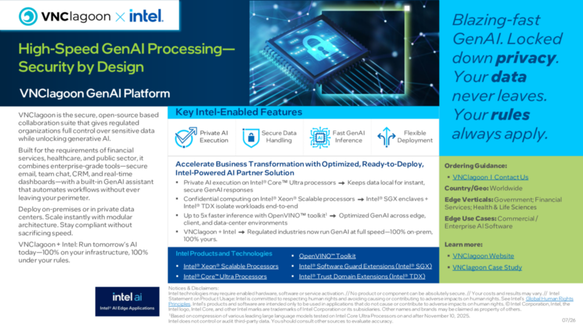 High-Speed GenAI Processing—Security by Design... 