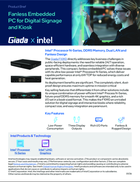 Intel® Processor N-Series, DDR5 Memory, Dual LAN and Fanless Design...