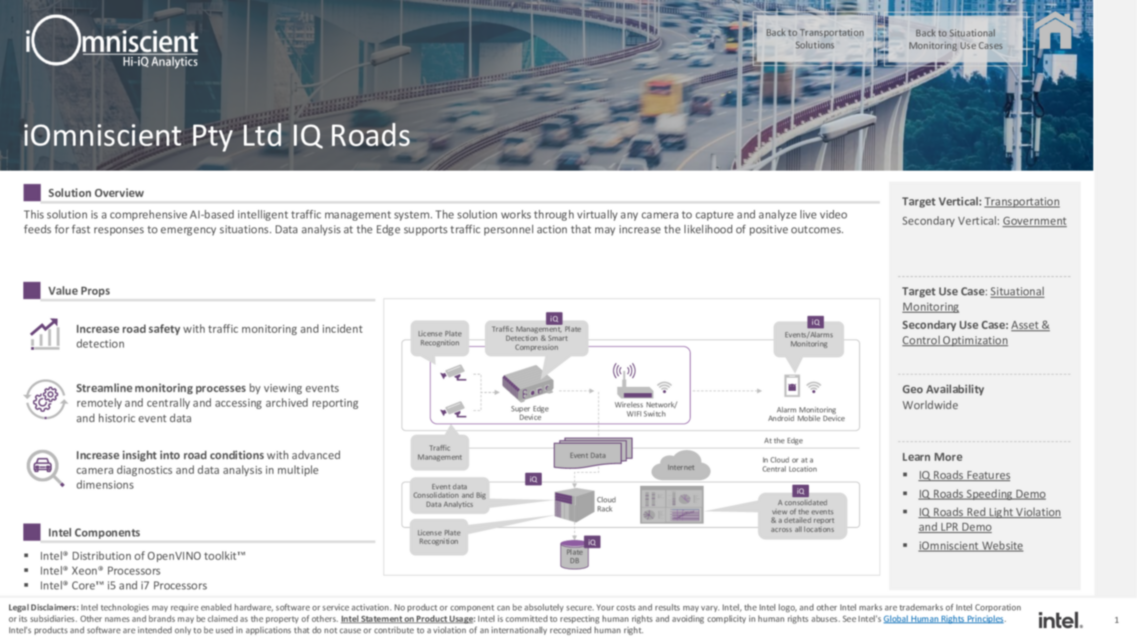iOmniscient Pty Ltd IQ Roads MRS Page...