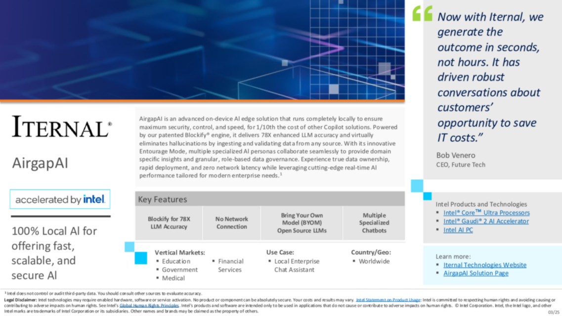 Iternal AirgapAI Edge Solution Iternal AirgapAI Edge Solution