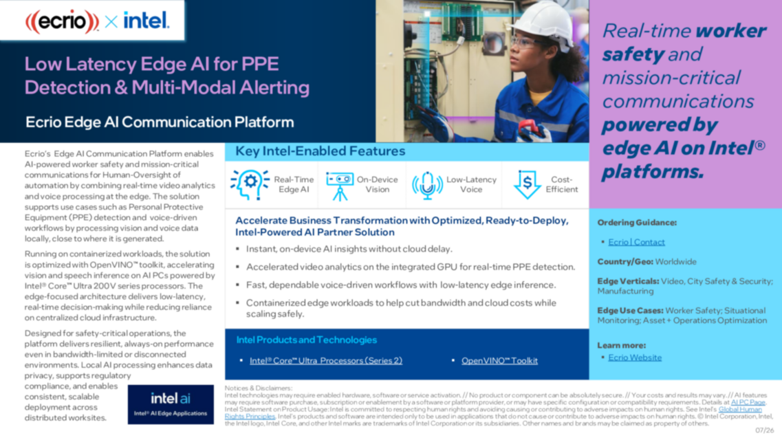 Low Latency Edge AI for PPE Detection and Multi-Modal Alerting