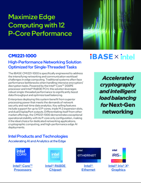 Maximize Edge Computing with 12 P-Core Performance