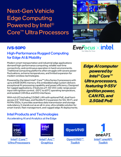 Next-Gen Vehicle Edge Computing Powered by Intel® Core™ Ultra Processors... 
