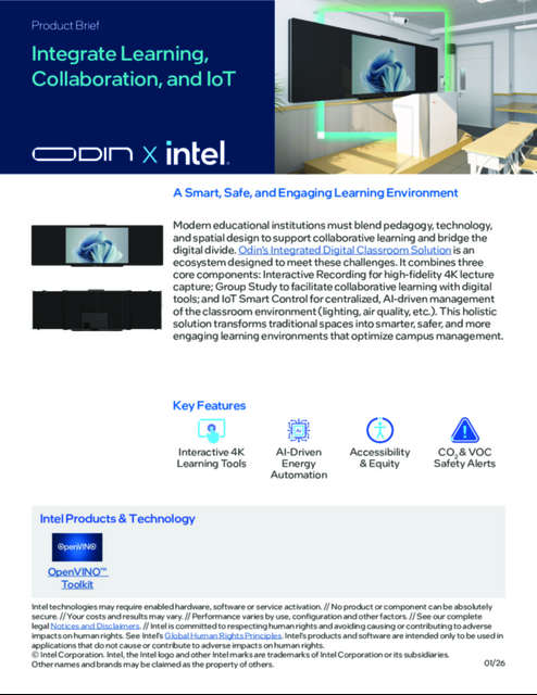 Odin's Digital Classroom Solutions, A Smart, Safe, and Engaging Learning Environment