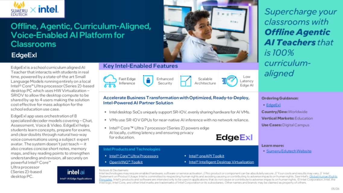 Offline, Agentic, Curriculum-Aligned, Voice-Enabled AI Platform for Classrooms... 