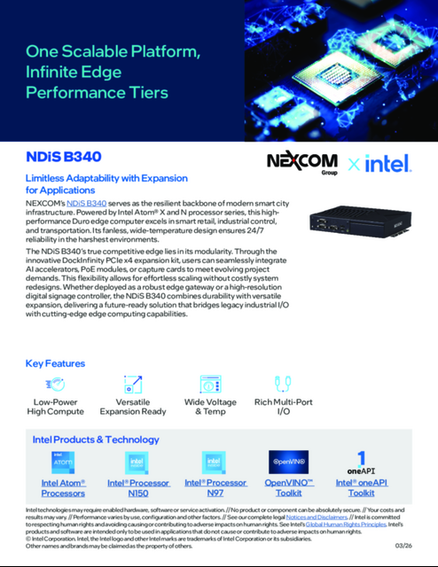 One Scalable Platform, Infinite Edge Performance Tiers