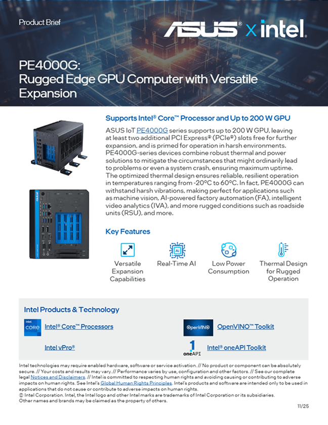 PE4000G : Rugged Edge GPU Computer with Versatile Expansion PE4000G : Rugged Edge GPU Computer with Versatile Expansion