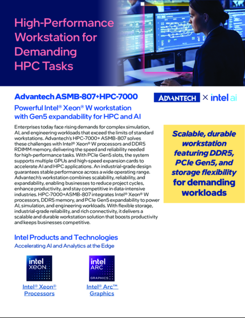 Powerful Intel® Xeon® W workstation with Gen5 expandability for HPC and AI Powerful Intel® Xeon® W workstation with Gen5 expandability for HPC and AI