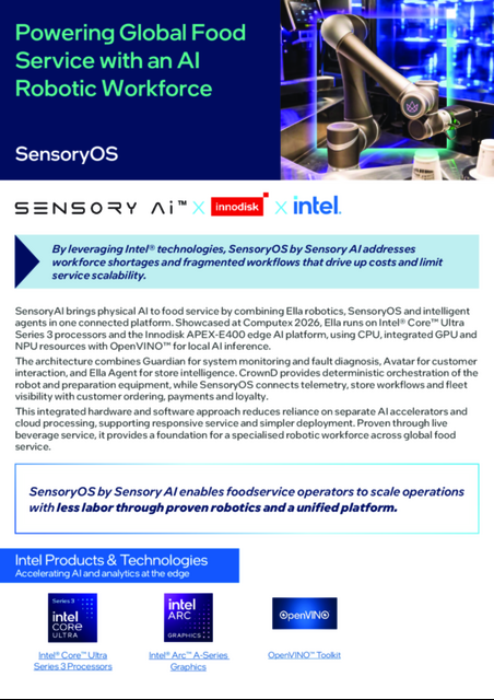 Powering Global Food Service with an AI Robotic Workforce