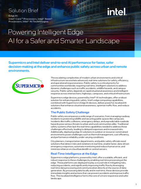 Powering Intelligent Edge AI for a Safer and Smarter Landscape