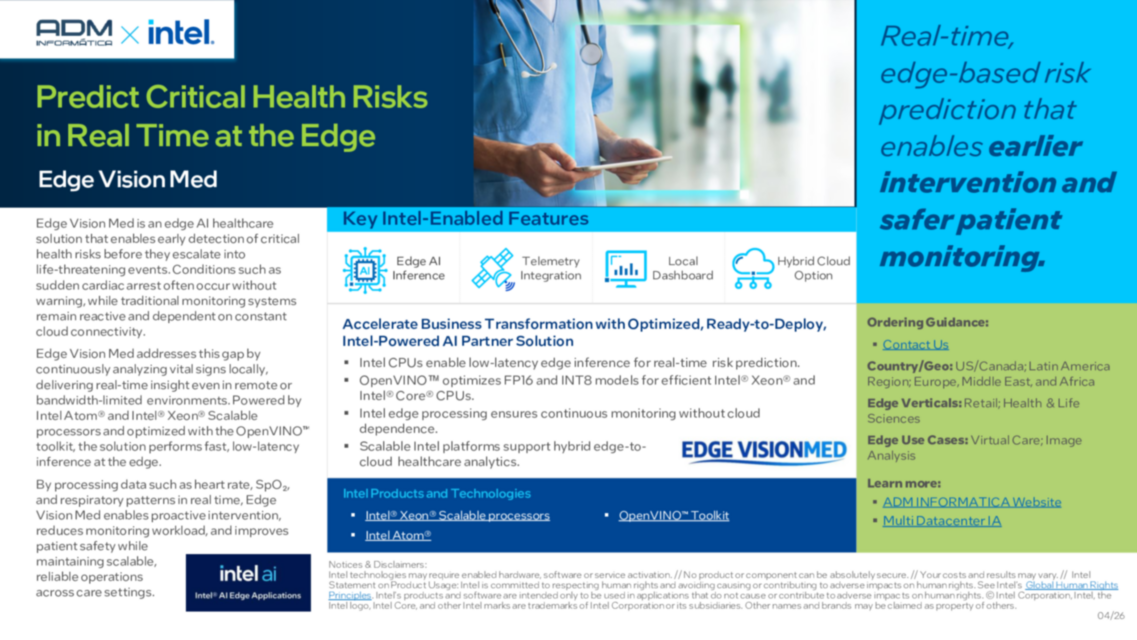 Predict Critical Health Risks in Real Time at the Edge...