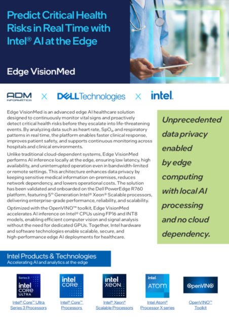 Predict Critical Health Risks in Real Time with Intel® AI at the Edge... 
