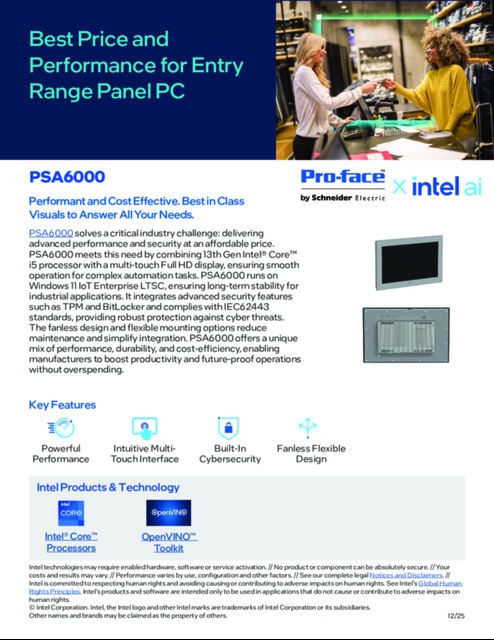 PSA6000: Performant and Cost Effective. Best in Class Visuals to Answer All Your Needs...