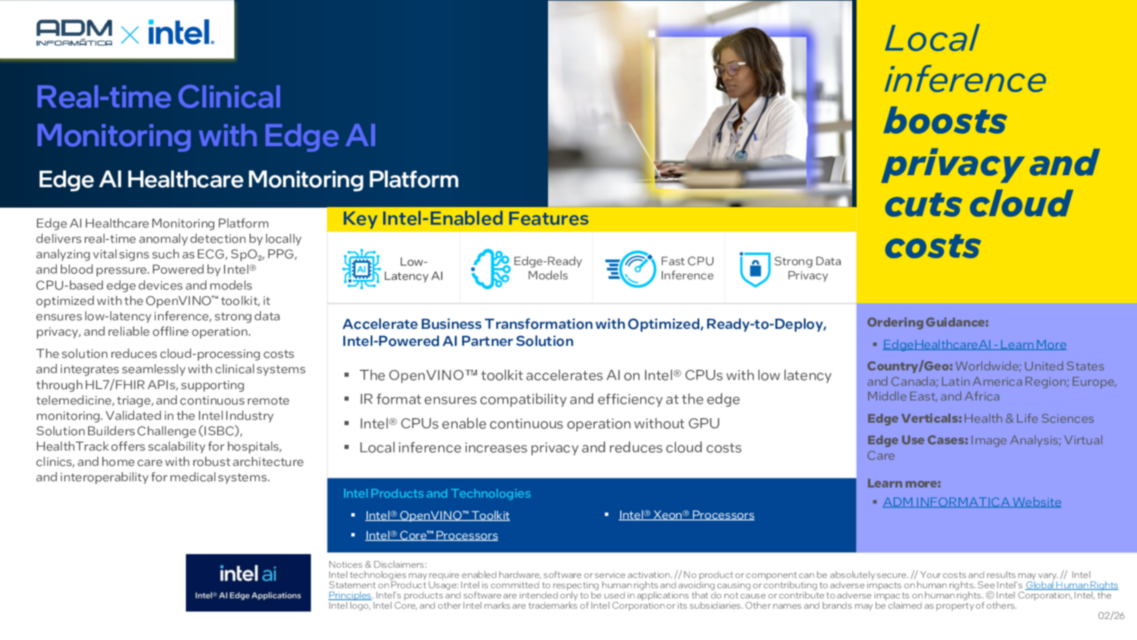 Real-time Clinical Monitoring with Edge AI Edge AI Healthcare Monitoring Platform... 