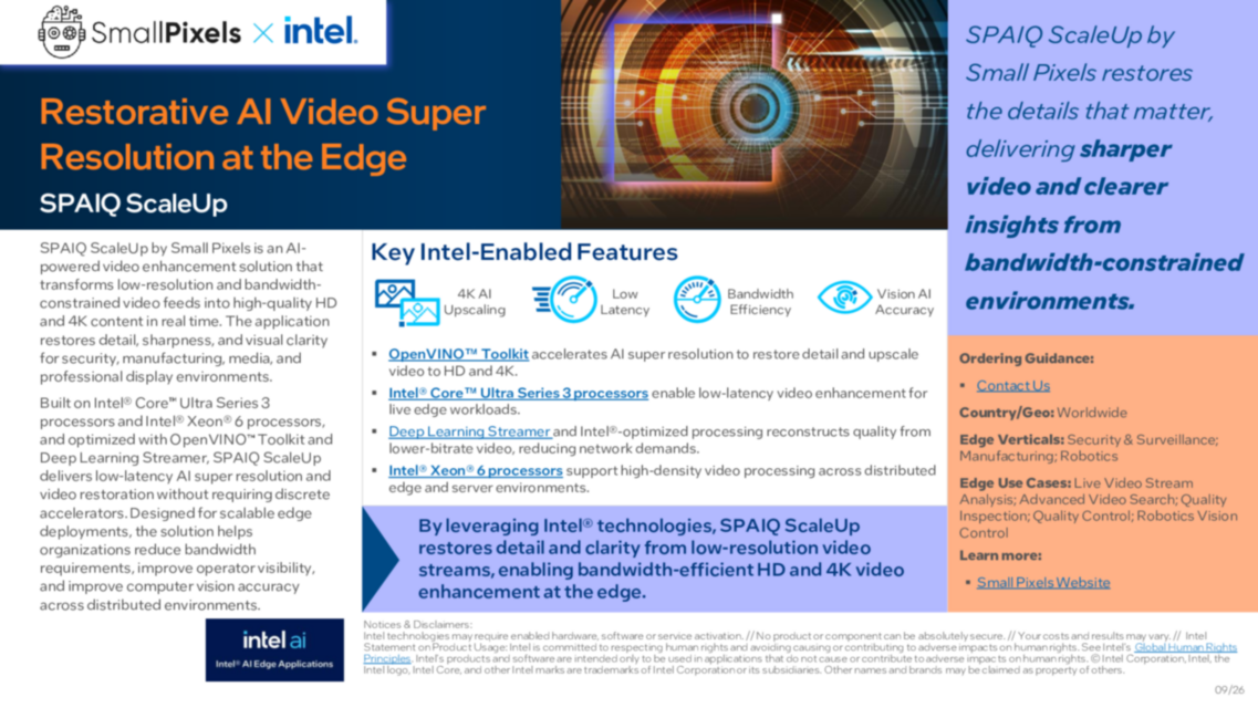 Restorative AI Video Super Resolution at the Edge... 