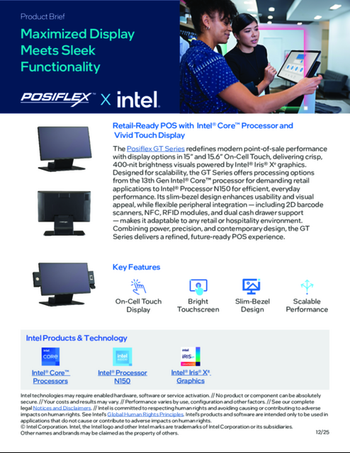 Retail-Ready POS with Intel® Core™ Processor and Vivid Touch Displa Retail-Ready POS with Intel® Core™ Processor and Vivid Touch Displa