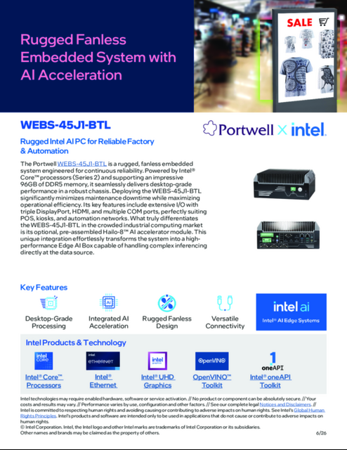 Rugged Fanless Embedded System with AI Acceleration