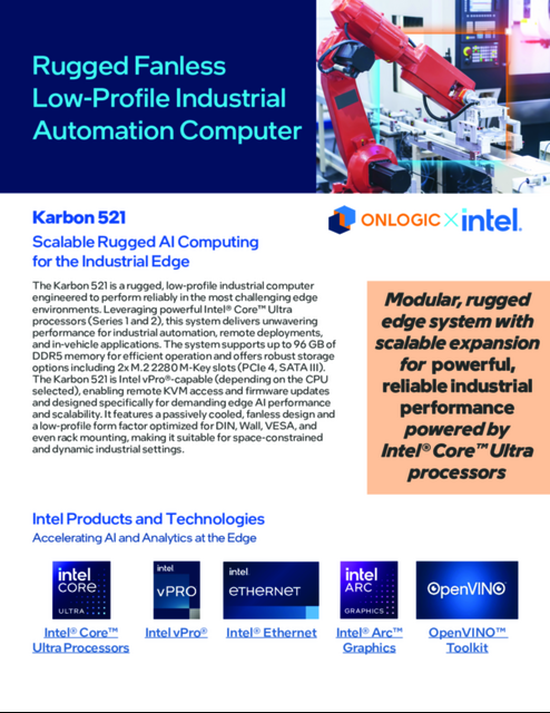 Rugged Fanless Low-Profile Industrial Automation Computer...