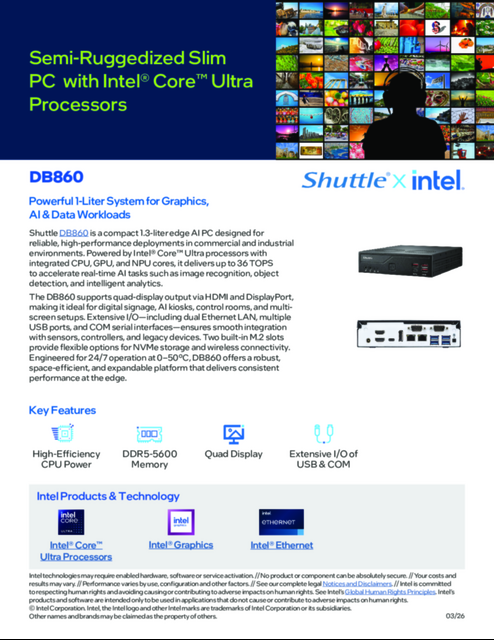 Semi-Ruggedized Slim PC with Intel® Core™ Ultra Processors
