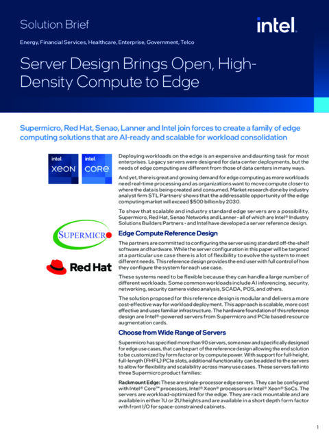 Server Design Brings Open, High-Density Compute to Edge... 
